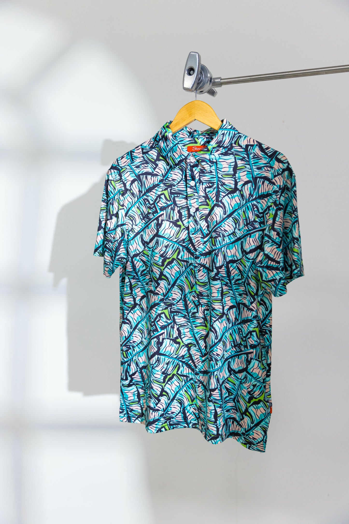 Shinesty Blue Tropical Polo Shirt - The Easy Breezy