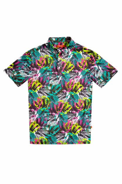 Shinesty Black and Neon Polo Shirt - The Warm Up