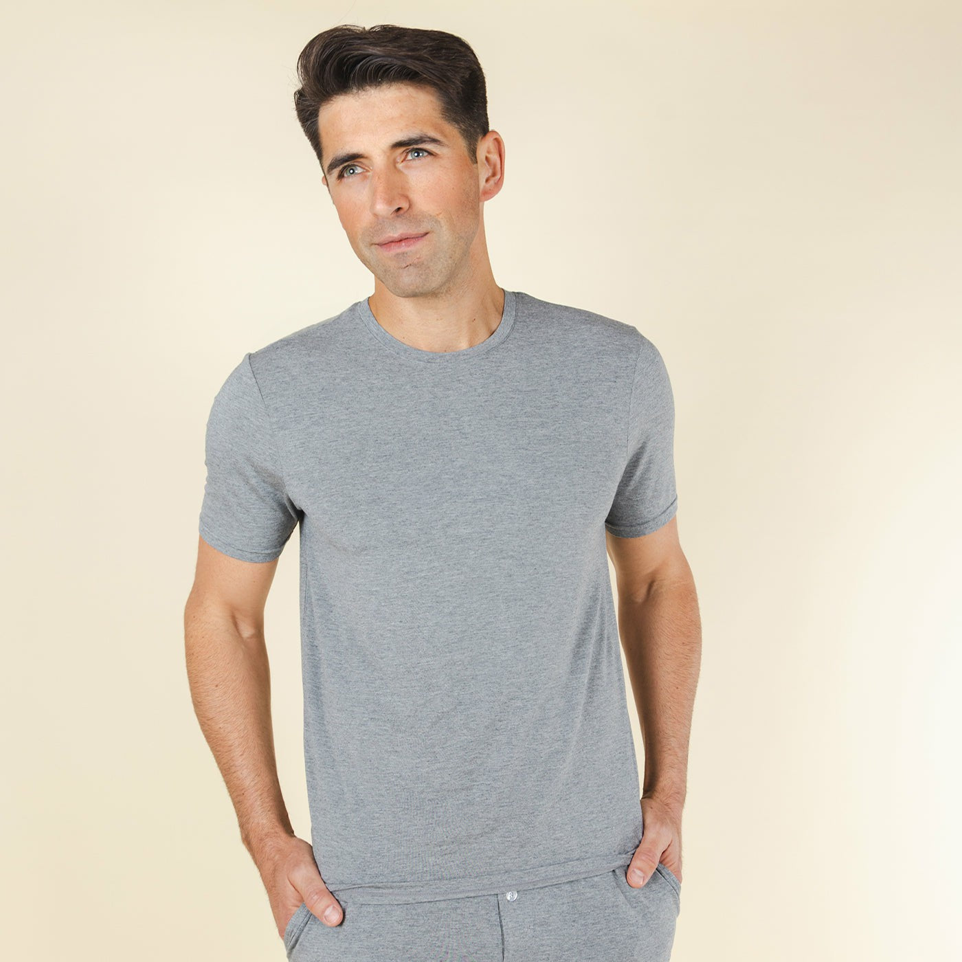 Shinesty Mild Grey Pajama Shirt For Men - The Rock Solid