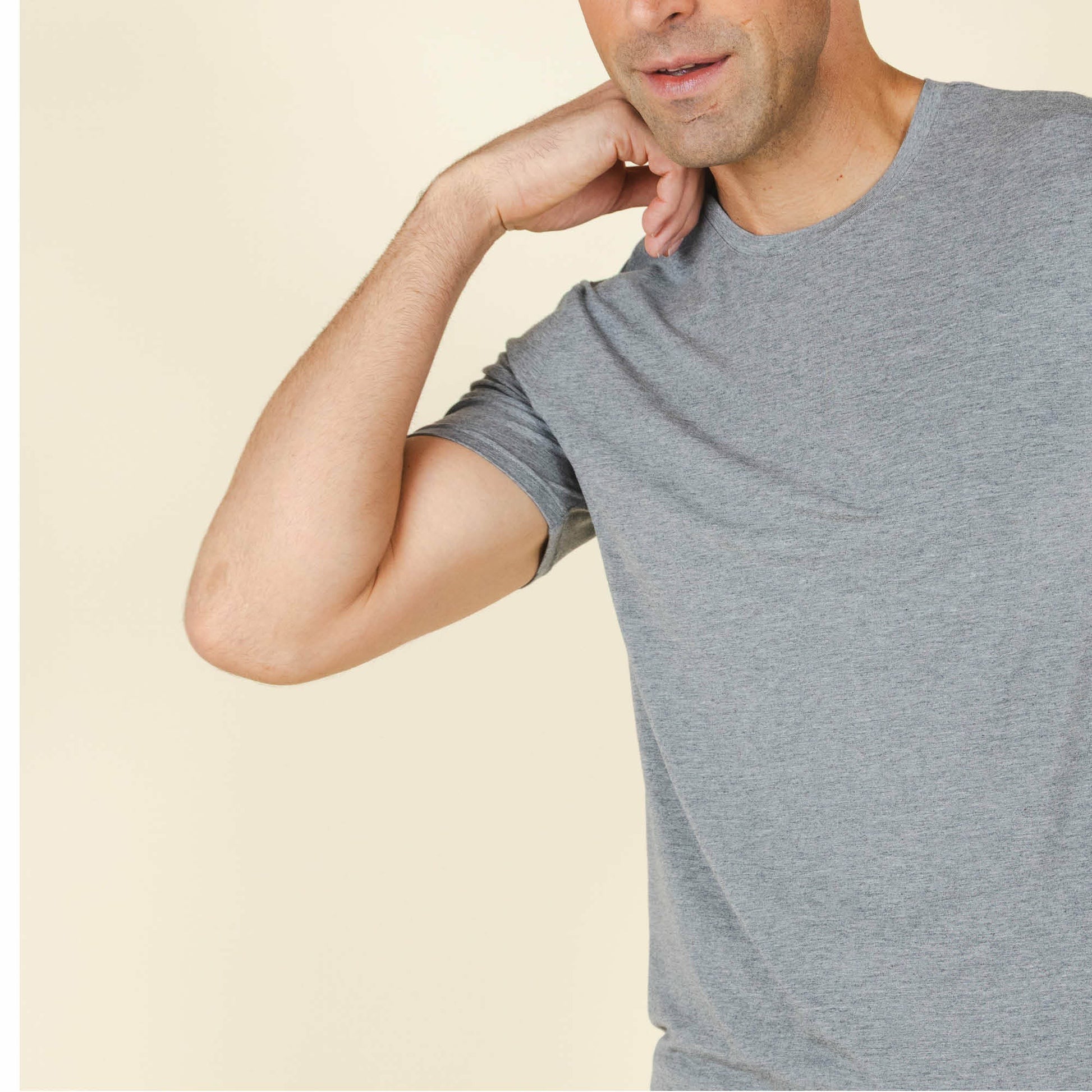 Shinesty Mild Grey Pajama Shirt For Men - The Rock Solid
