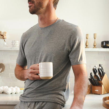 Shinesty Mild Grey Pajama Shirt For Men - The Rock Solid