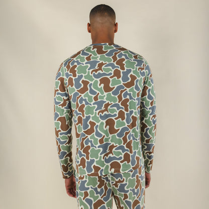 Shinesty Long Sleeve Sleep Shirt - Grey Duck Camo