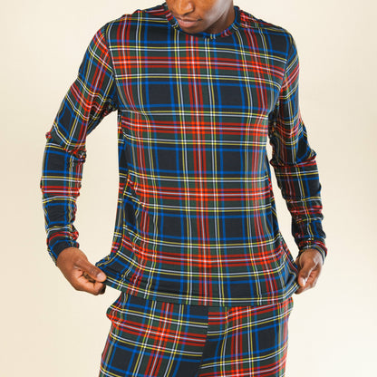 Shinesty Long Sleeve Sleep Shirt - Holiday Tartan Plaid