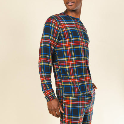 Shinesty Long Sleeve Sleep Shirt - Holiday Tartan Plaid