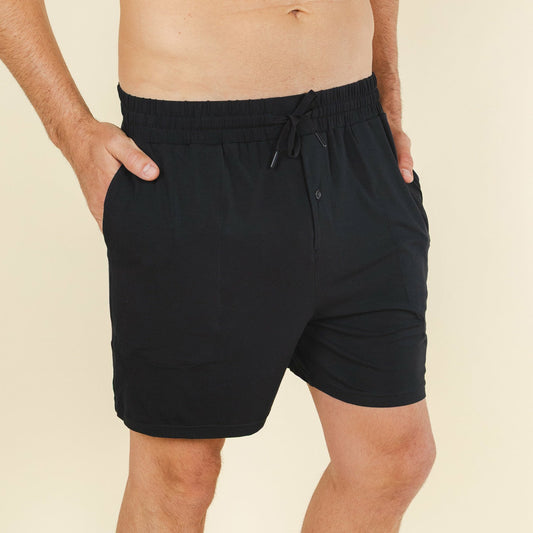 Shinesty Pajama Shorts For Men - Black
