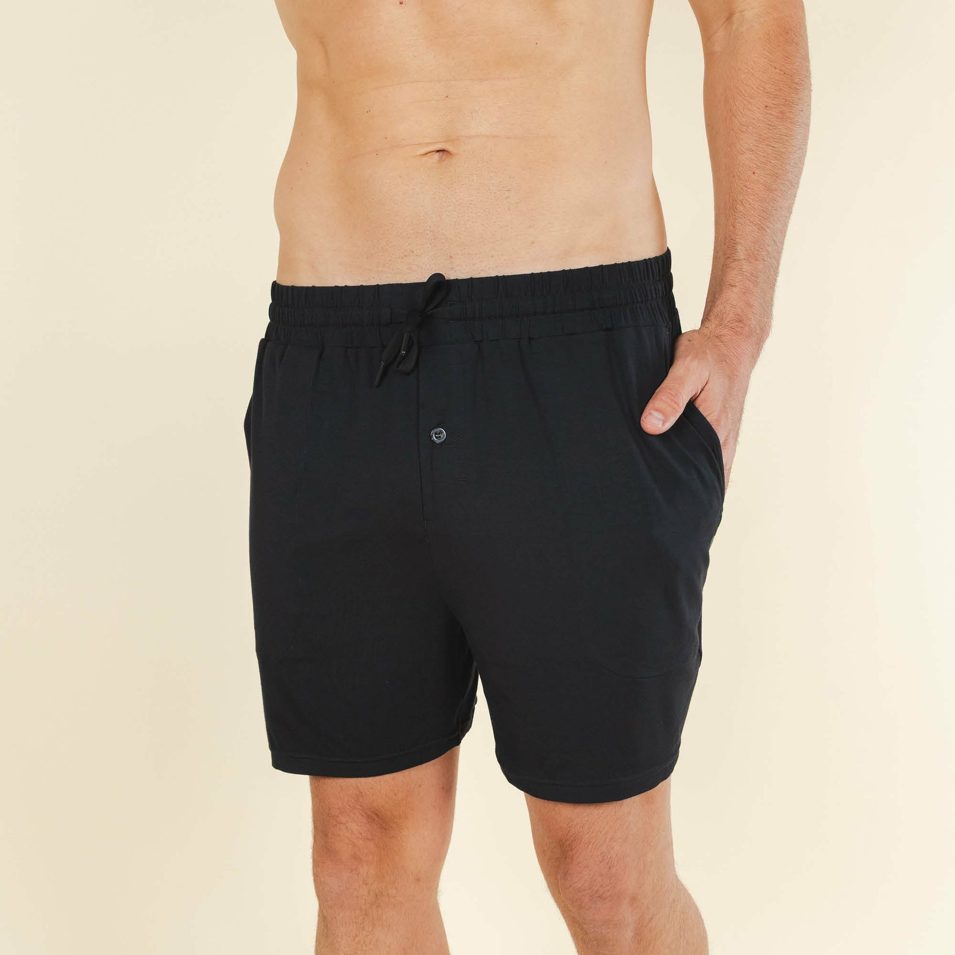 Shinesty Pajama Shorts For Men - Black