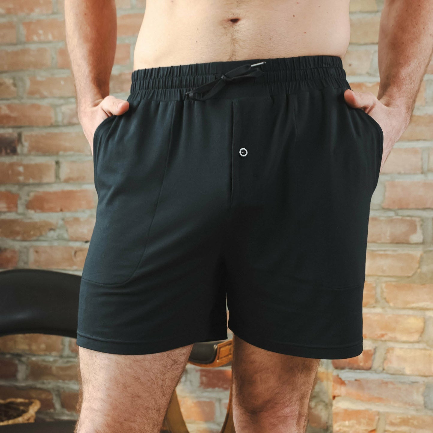Shinesty Pajama Shorts For Men - Black