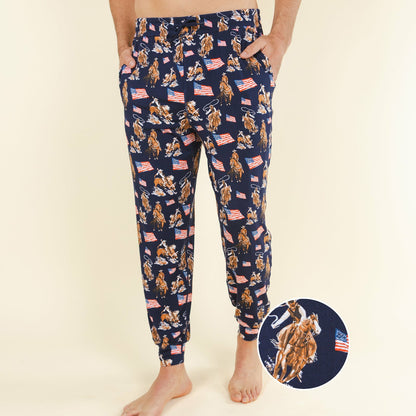 Shinesty Jogger Pajama Pants - Americana Cowboy