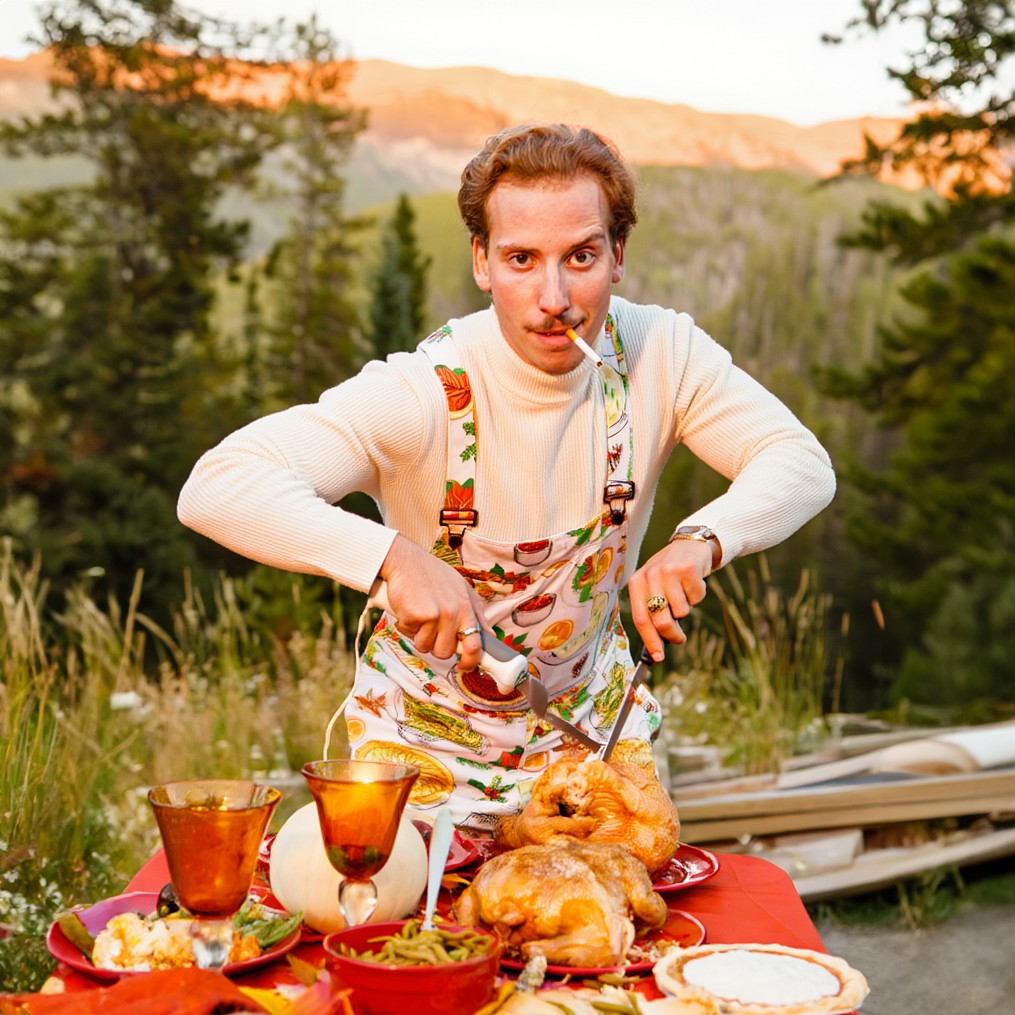 Shinesty Men's Pajamaralls® - White Thanksgiving