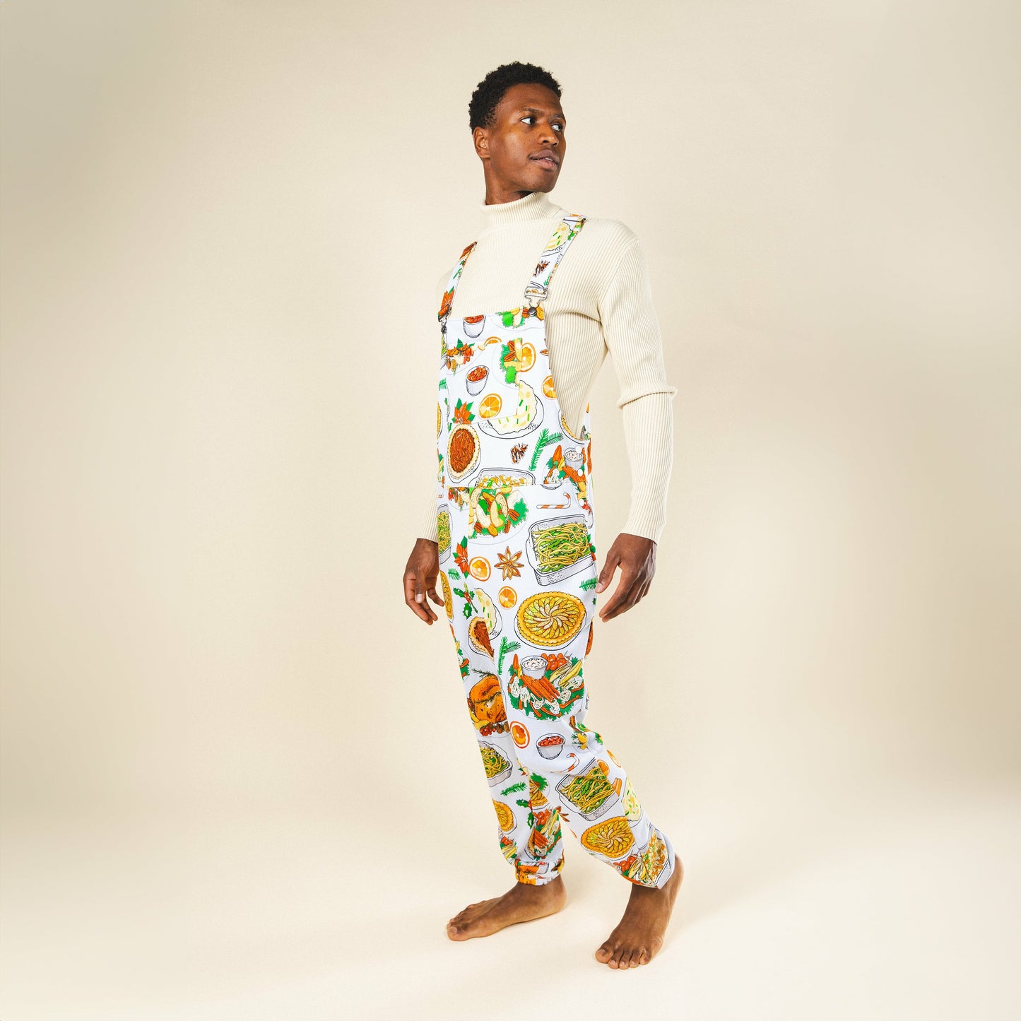 Shinesty Men's Pajamaralls® - White Thanksgiving