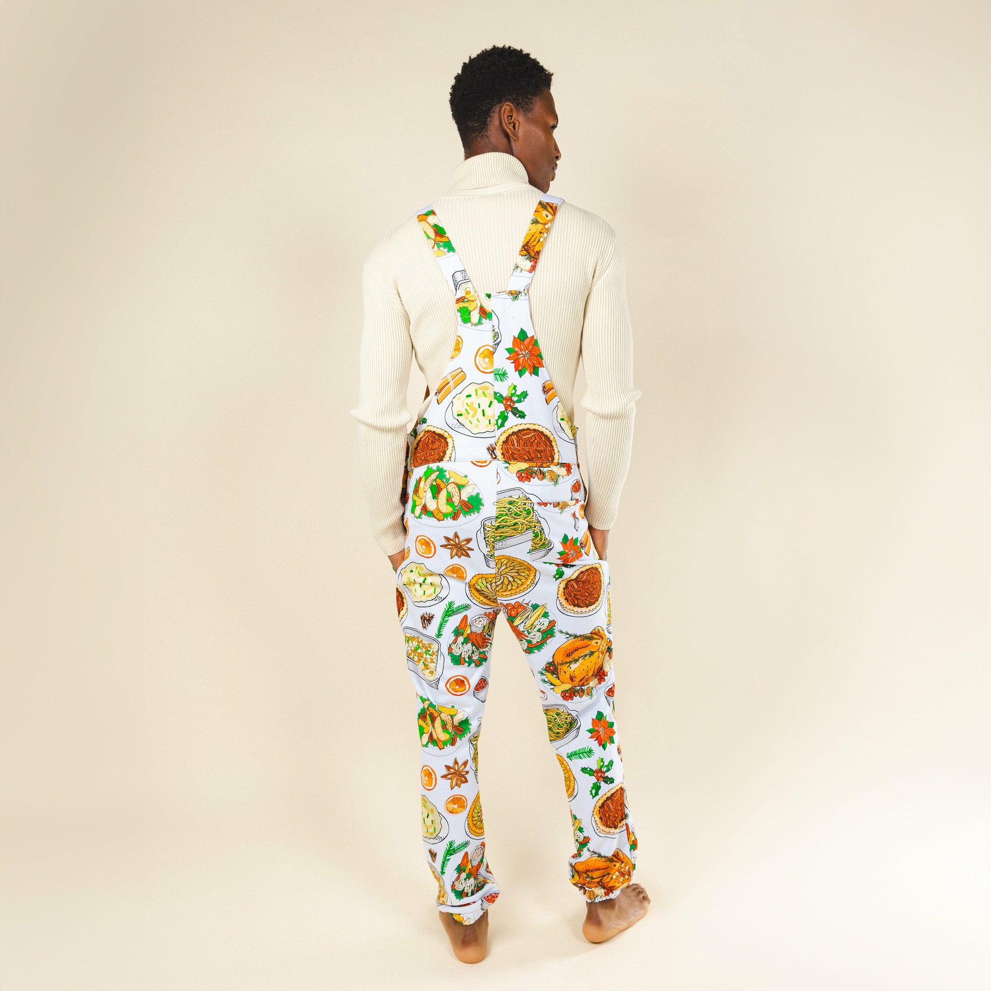 Shinesty Men's Pajamaralls® - White Thanksgiving