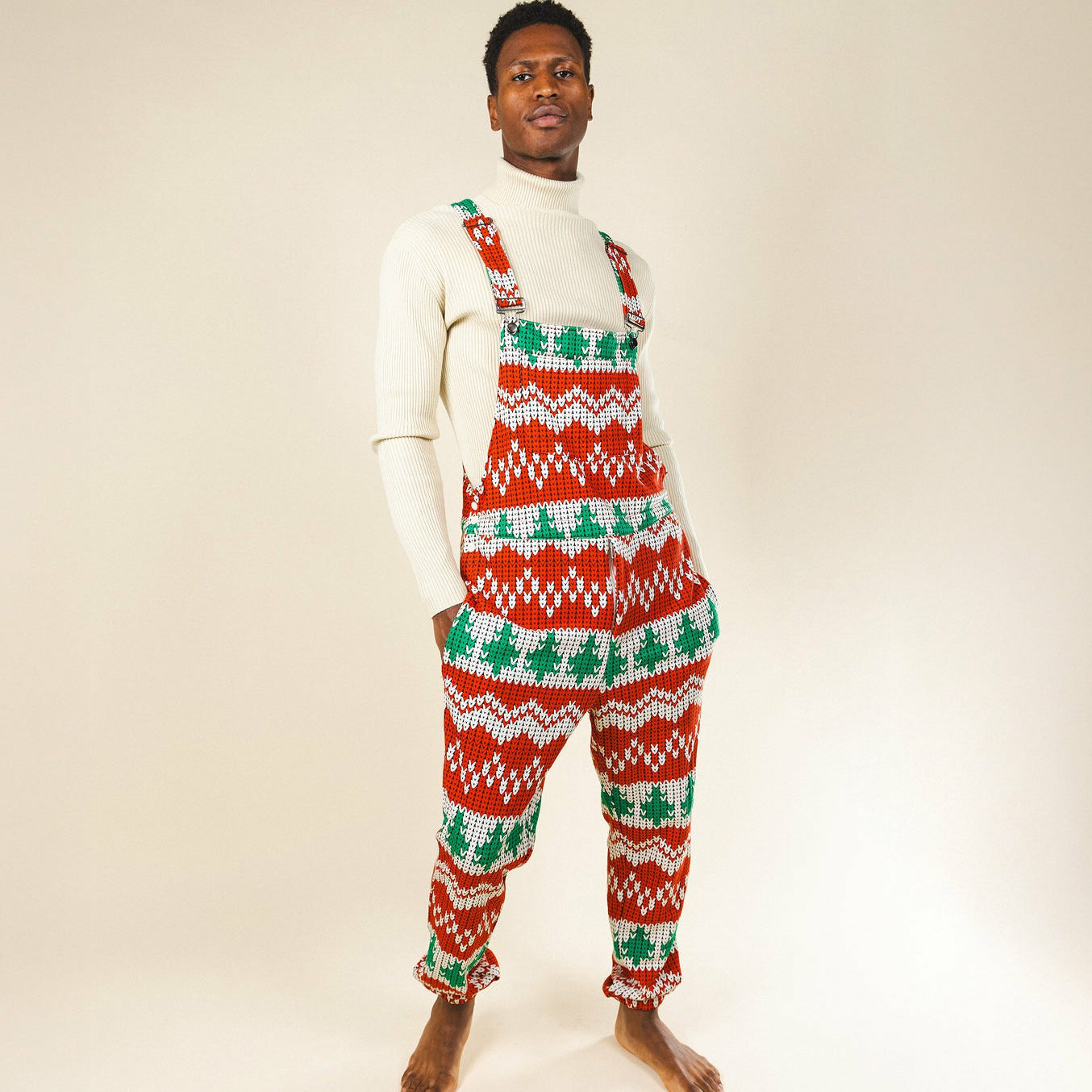 Shinesty Men's Pajamaralls® - Fair Isle Knit Print