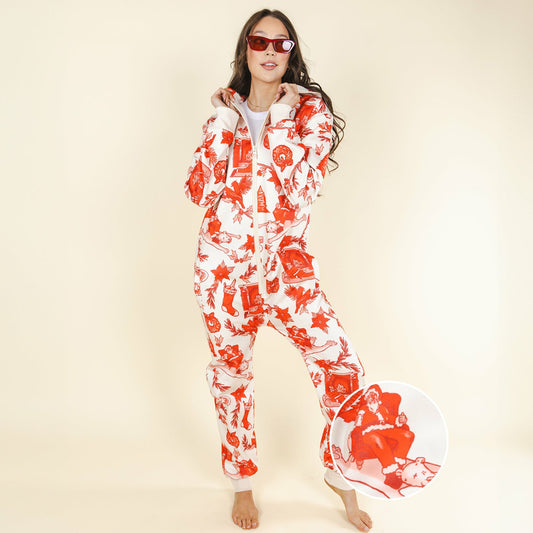 Shinesty Unisex Christmas Toile Onesie - The Santa Slays