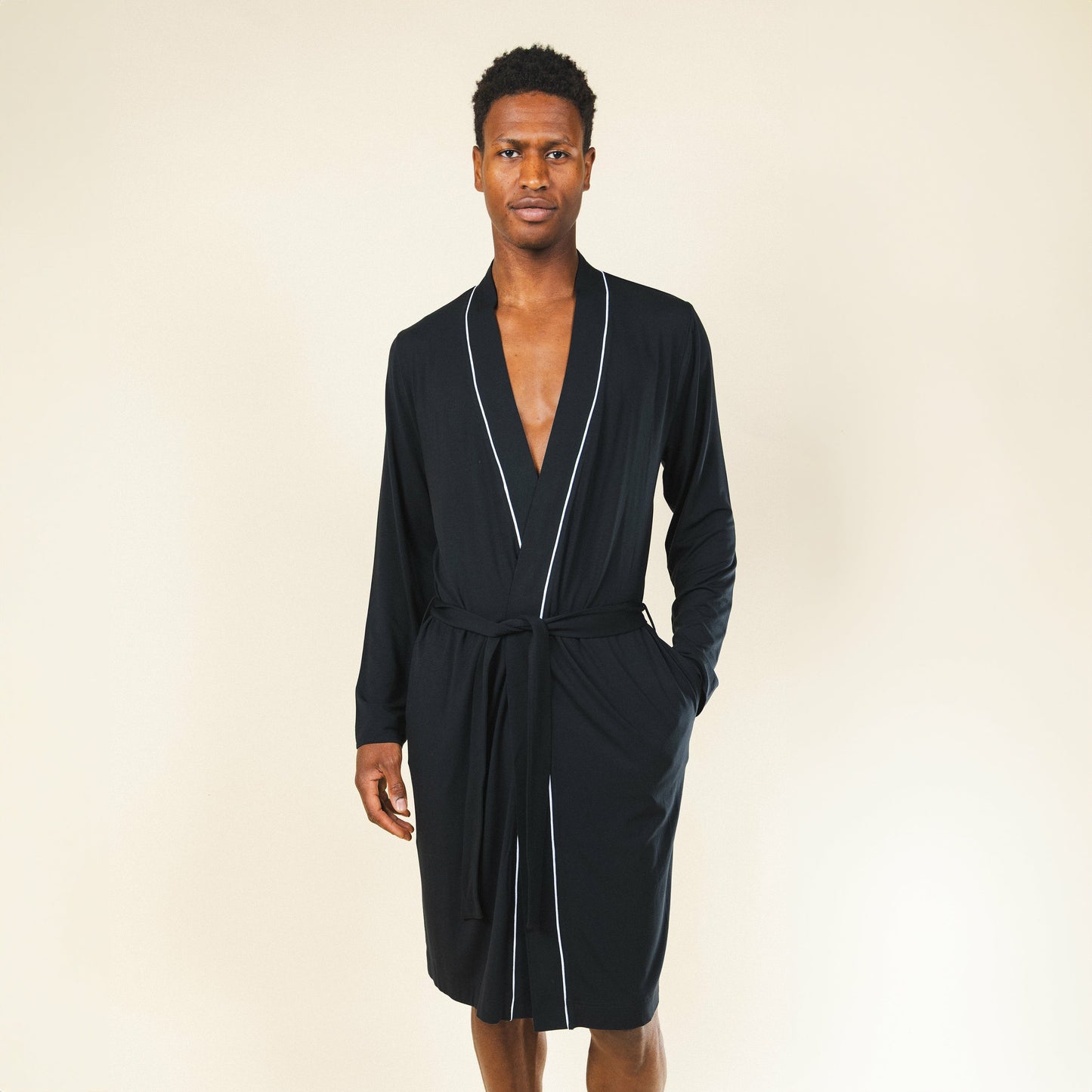 Shinesty Long Modal Robe - Black