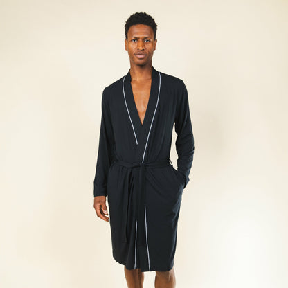 Shinesty Long Modal Robe - Black