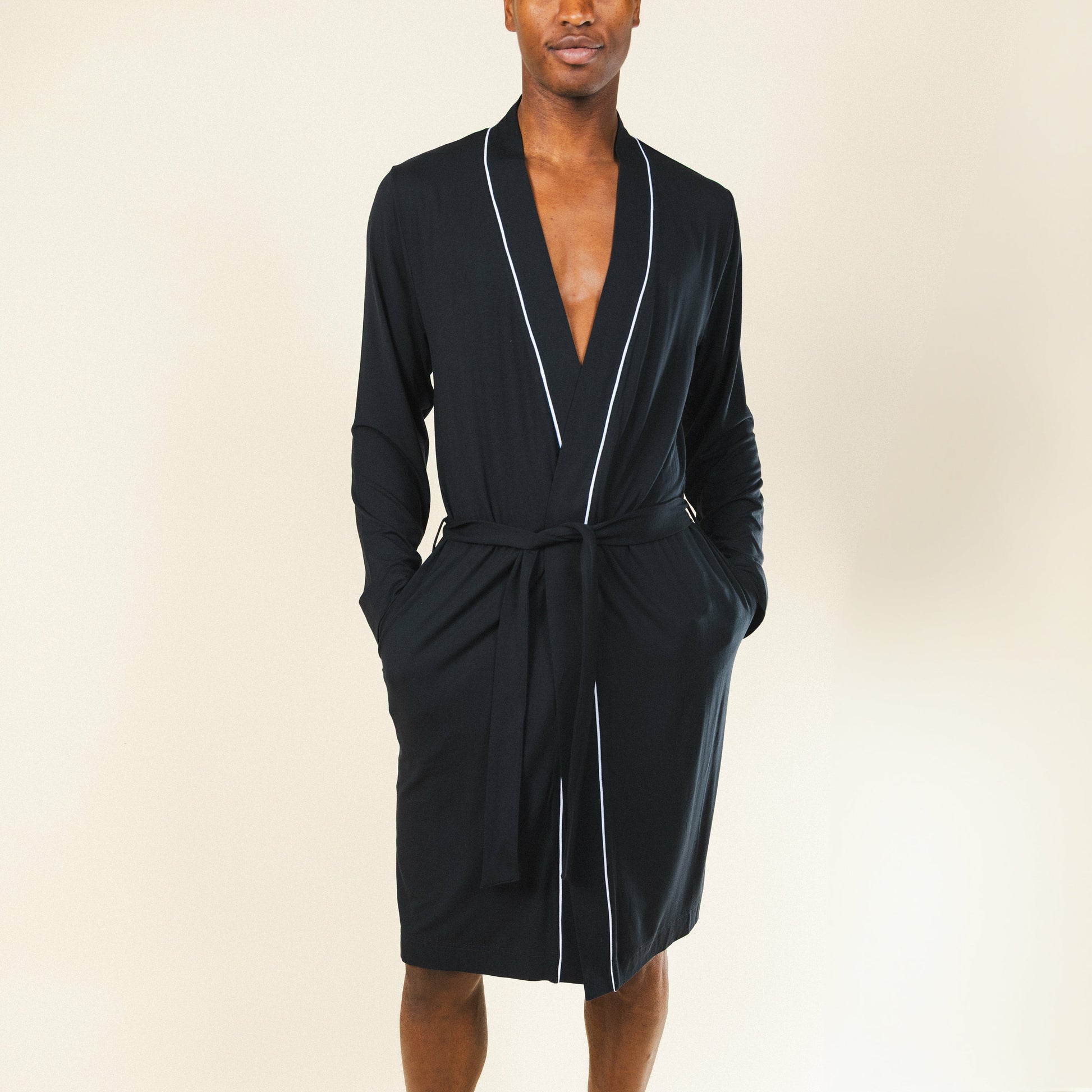 Shinesty Long Modal Robe - Black