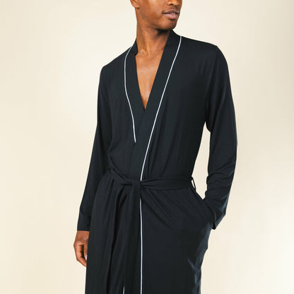 Shinesty Long Modal Robe - Black