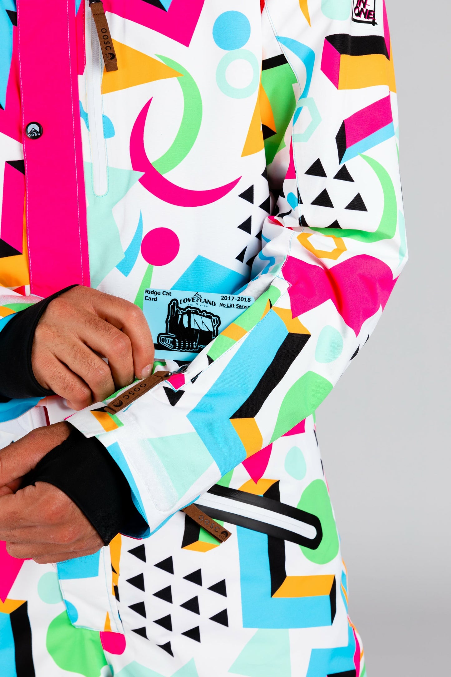 Shinesty Ski Onesie - Mens Retro Neon