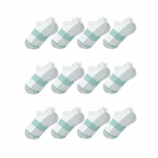 Shinesty White Stay Weird Heel Hammock™ Ankle Socks 12 Pack - The Cloud 9