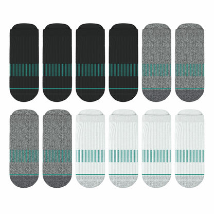 Shinesty Black, Gray and White Heel Hammock™ Ankle Socks 12 Pack - The Staple