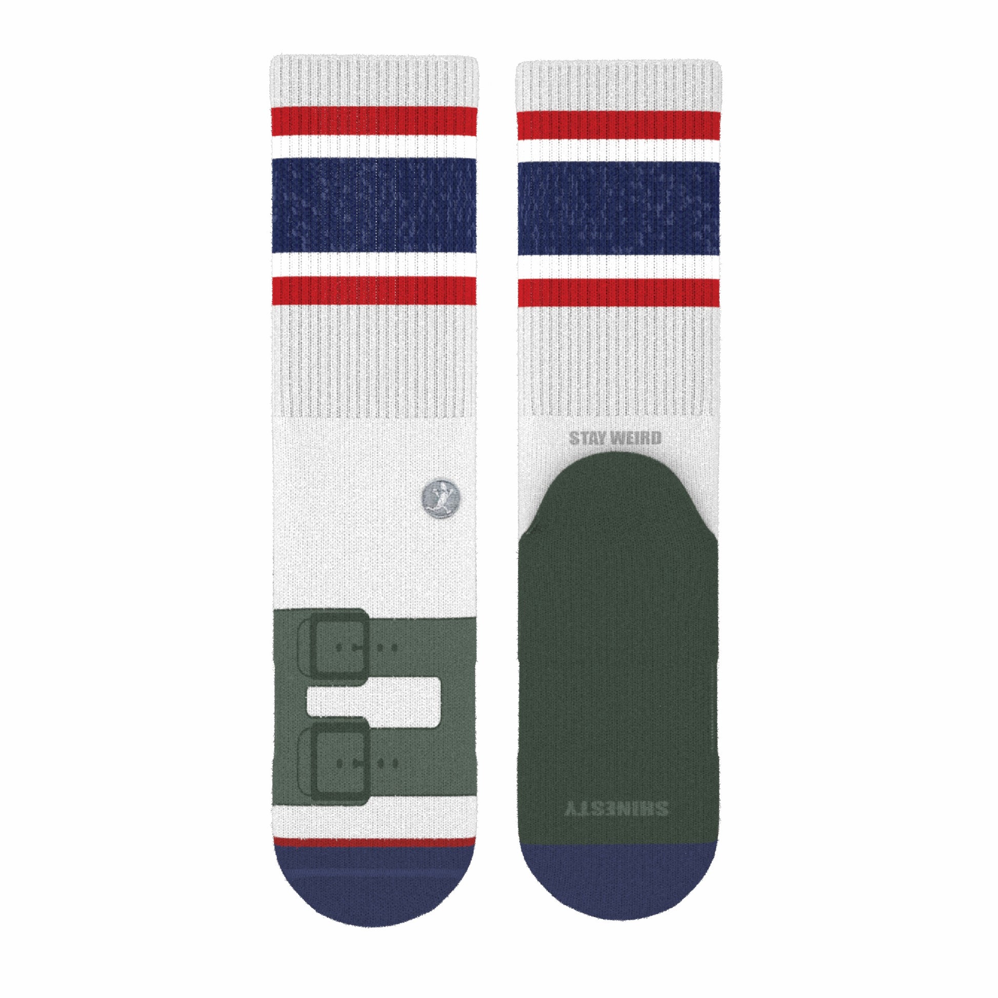 Shinesty Heel Hammock™ Super Stupid-Soft™ Crew Socks - Strap Sandal