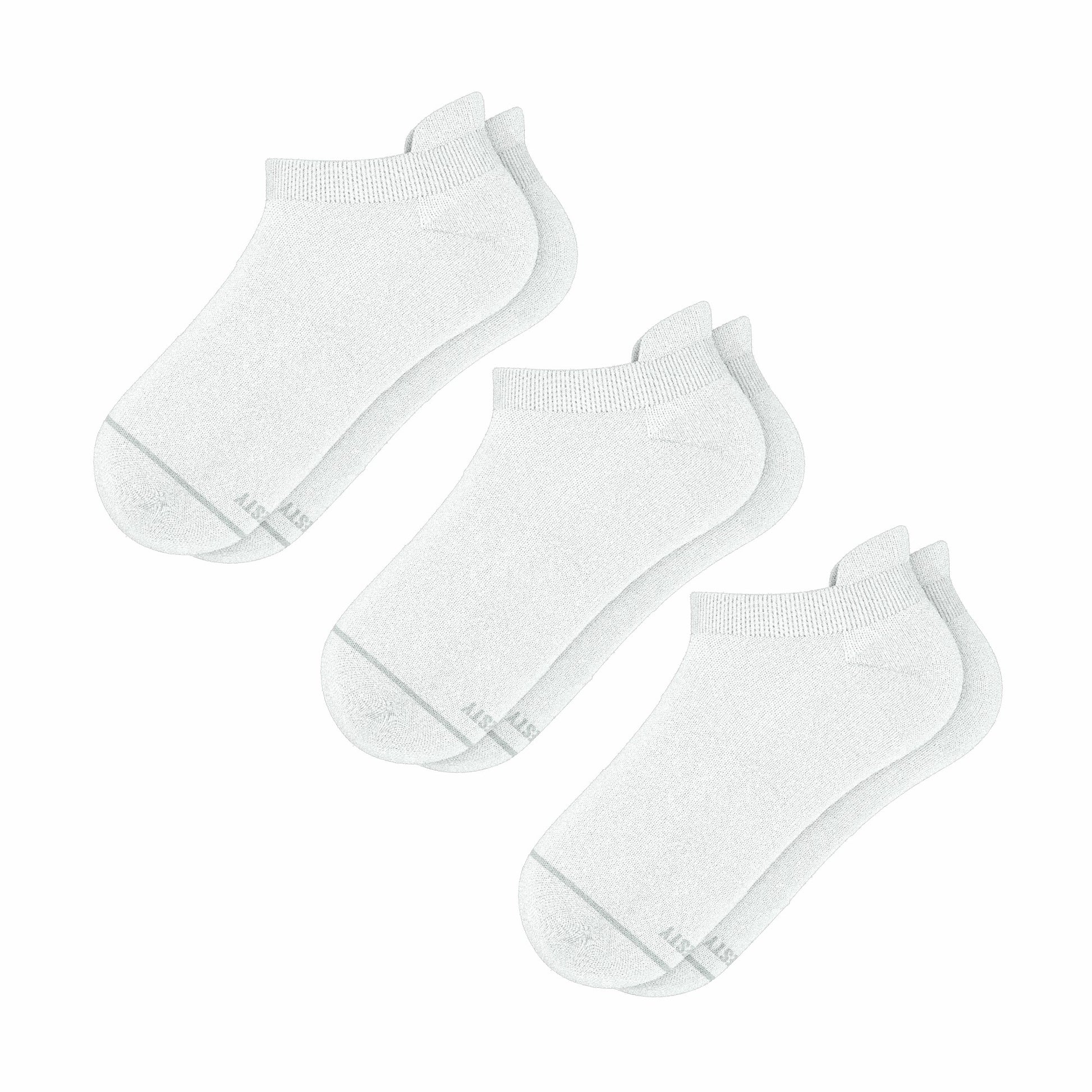 Shinesty Heel Hammock™ Ankle Socks 3 Pack - White Military Complaint