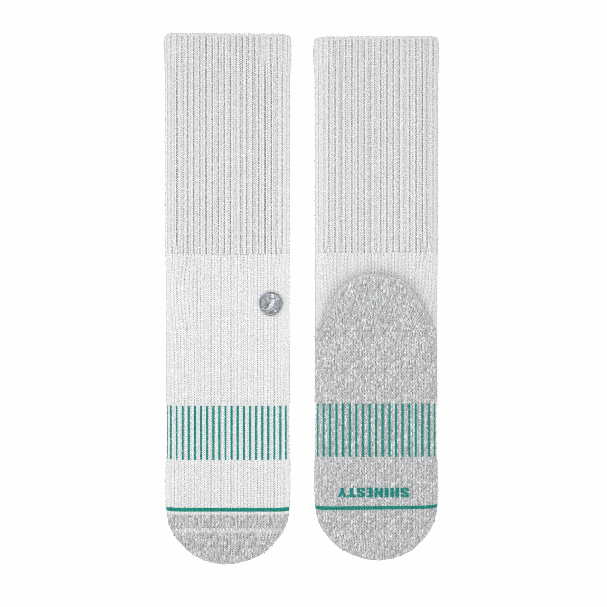Shinesty Heel Hammock™ Super Stupid-Soft™ Crew Socks - White Stay Weird