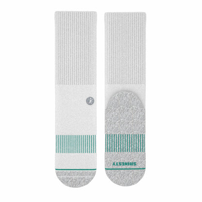 Shinesty Heel Hammock™ Super Stupid-Soft™ Crew Socks - White Stay Weird