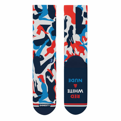 Shinesty Heel Hammock™ Super Stupid-Soft™ Crew Socks - USA Camouflage