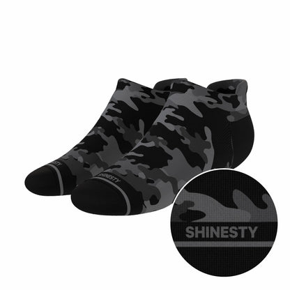 Shinesty Heel Hammock™ Super Stupid-Soft™ Ankle Socks - Black Camouflage