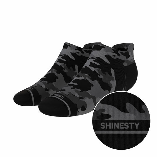 Shinesty Heel Hammock™ Super Stupid-Soft™ Ankle Socks - Black Camouflage