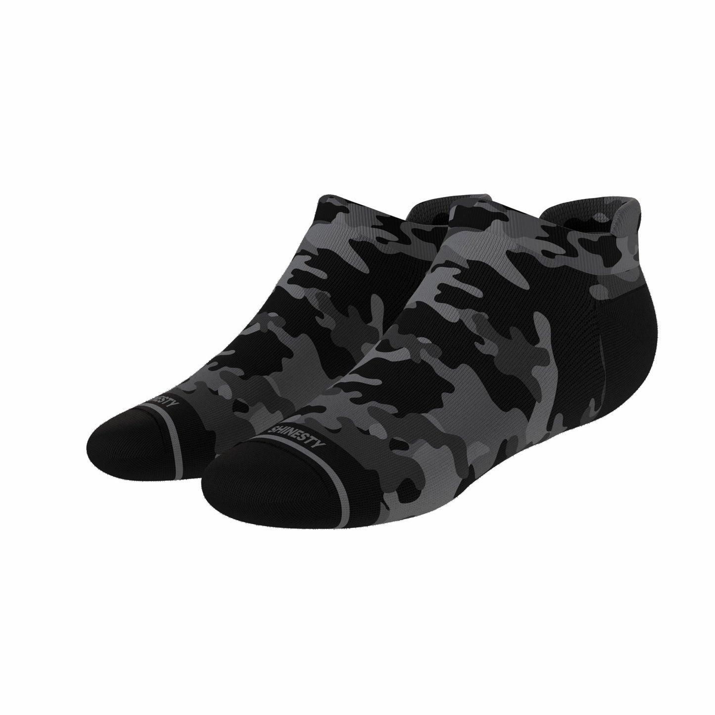 Shinesty Heel Hammock™ Super Stupid-Soft™ Ankle Socks - Black Camouflage