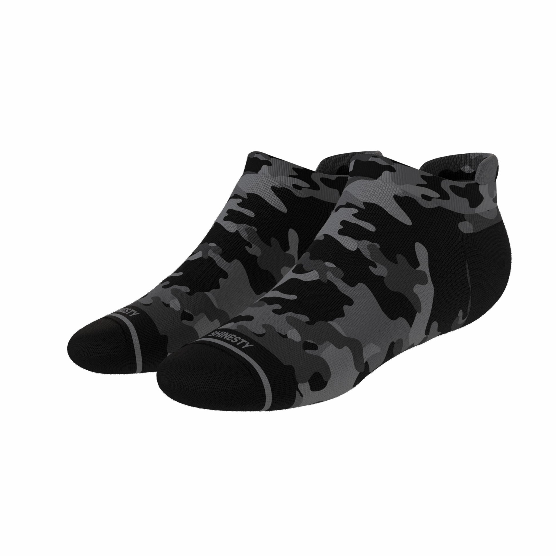 Shinesty Heel Hammock™ Super Stupid-Soft™ Ankle Socks - Black Camouflage