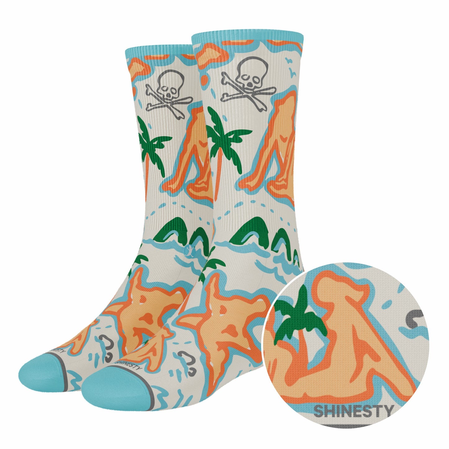 Shinesty Heel Hammock™ Super Stupid-Soft™ Crew Socks - Naughty Map