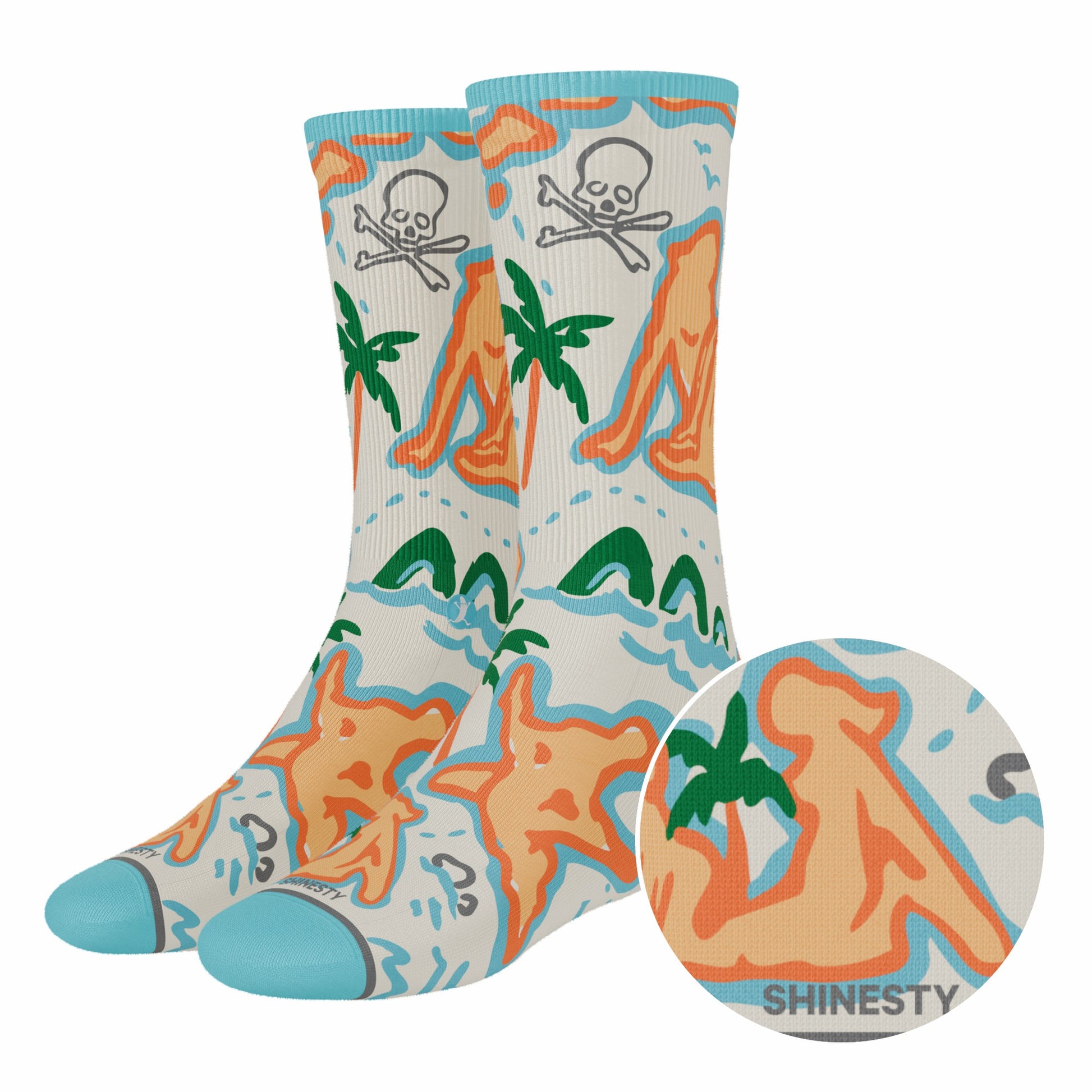 Shinesty Heel Hammock™ Super Stupid-Soft™ Crew Socks - Naughty Map