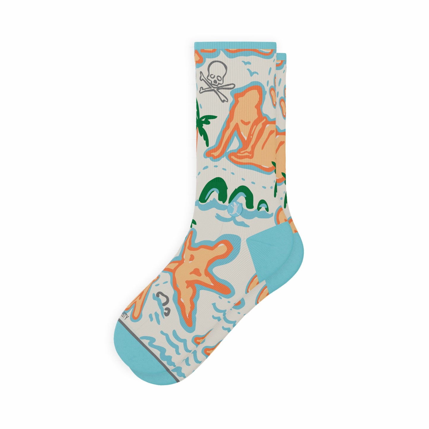 Shinesty Heel Hammock™ Super Stupid-Soft™ Crew Socks - Naughty Map