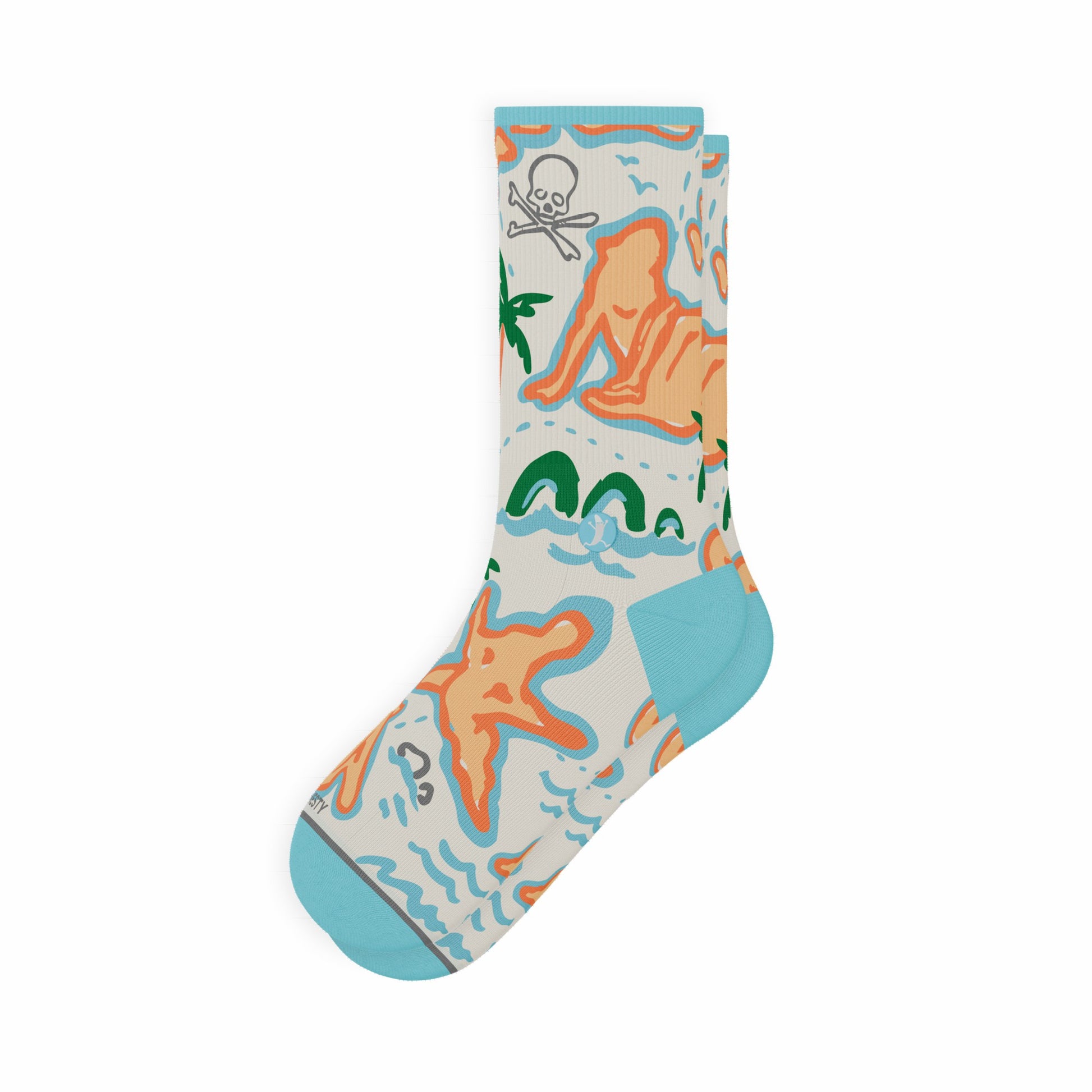 Shinesty Heel Hammock™ Super Stupid-Soft™ Crew Socks - Naughty Map