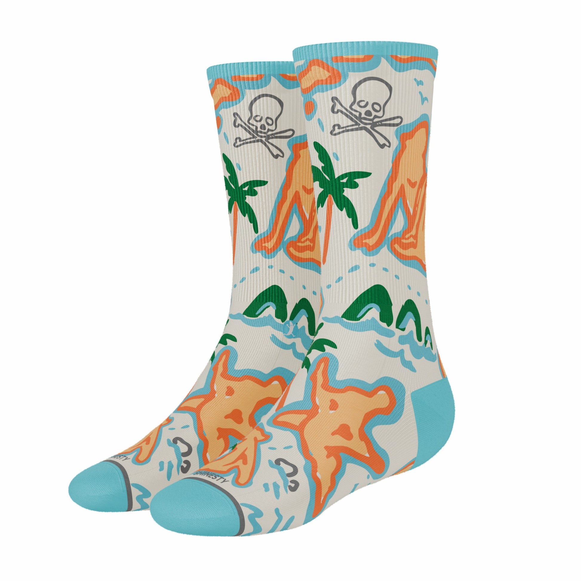 Shinesty Heel Hammock™ Super Stupid-Soft™ Crew Socks - Naughty Map