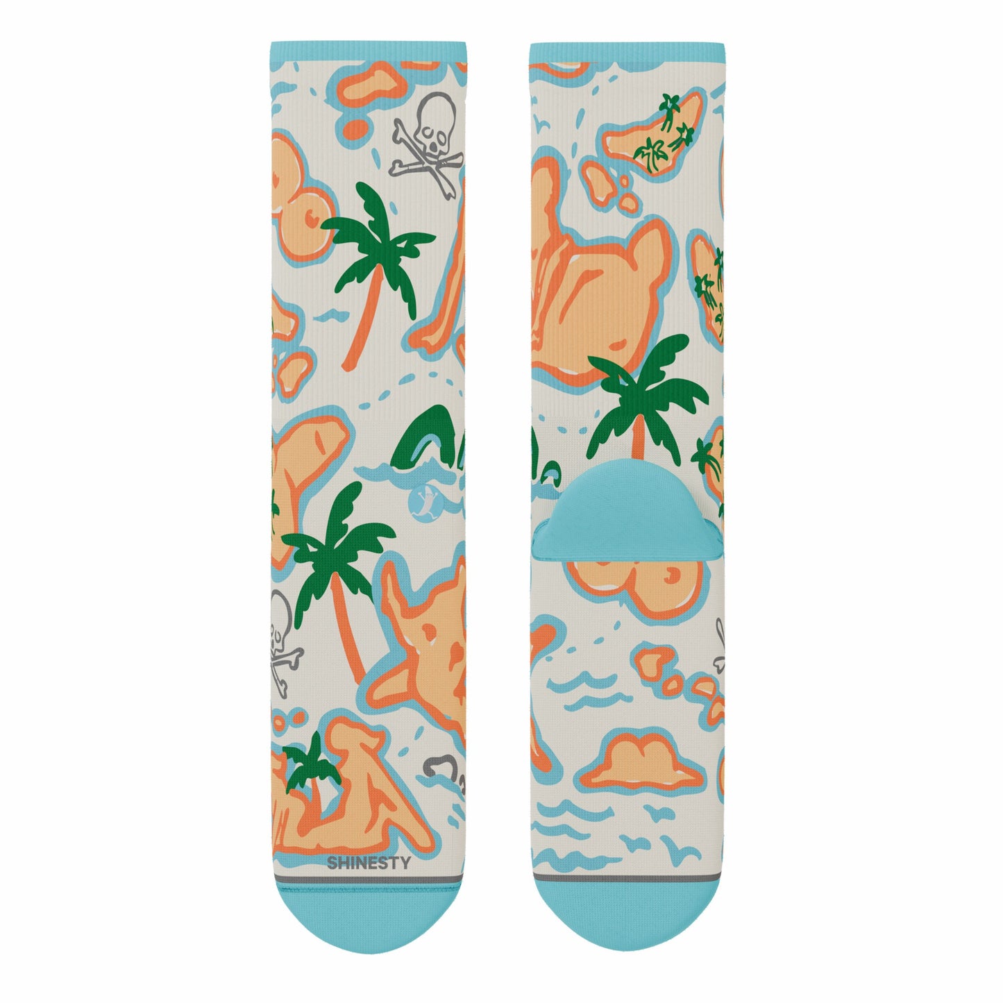 Shinesty Heel Hammock™ Super Stupid-Soft™ Crew Socks - Naughty Map