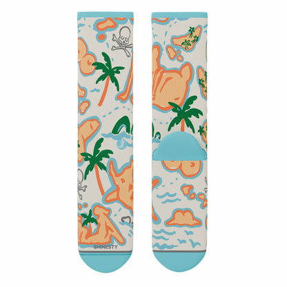 Shinesty Heel Hammock™ Super Stupid-Soft™ Crew Socks - Naughty Map