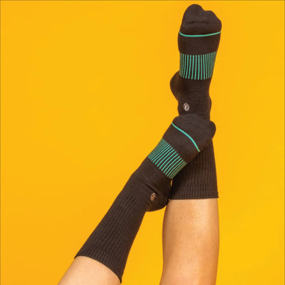 Shinesty Black Stay Weird Heel Hammock™ Crew Socks 3 Pack - The Threat Level Midnight