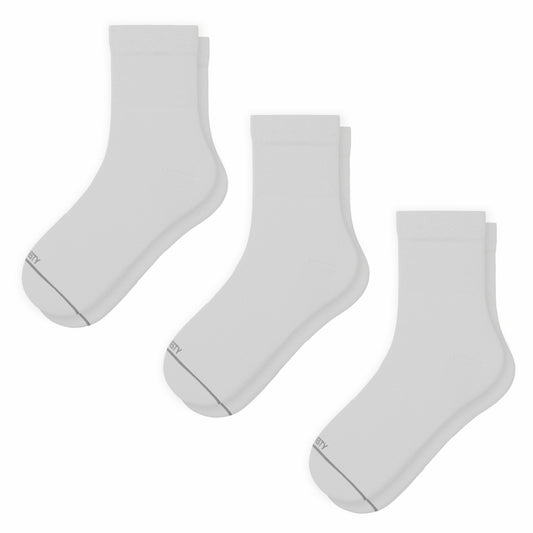 Shinesty Heel Hammock™ Quarter Crew Socks 3 Pack - Plain White