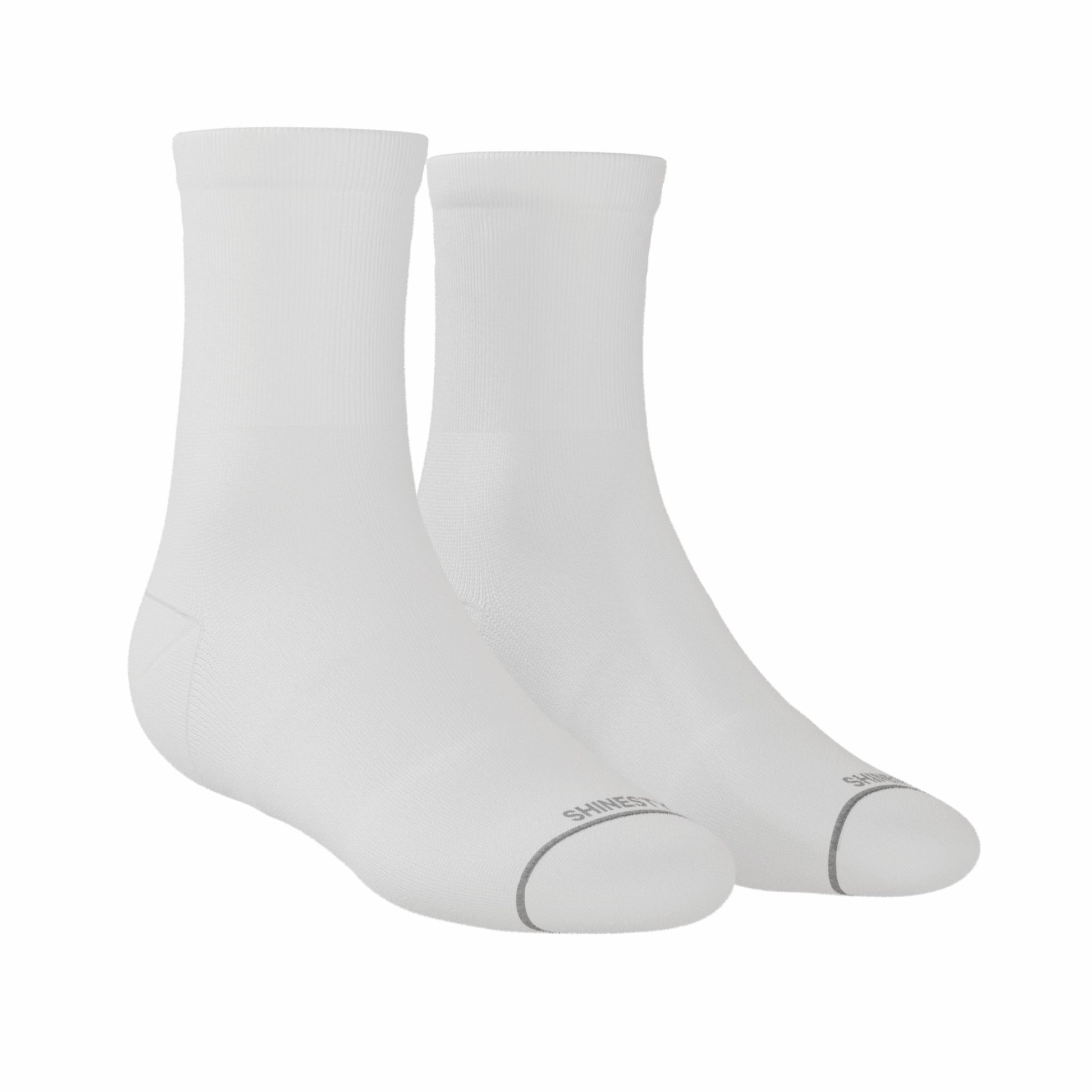 Shinesty Heel Hammock™ Quarter Crew Socks 3 Pack - Plain White