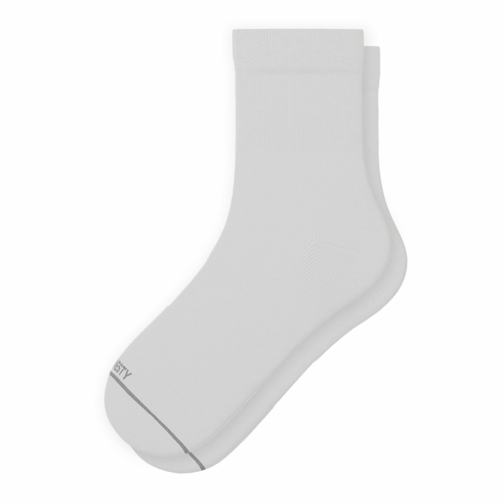 Shinesty Heel Hammock™ Quarter Crew Socks 3 Pack - Plain White