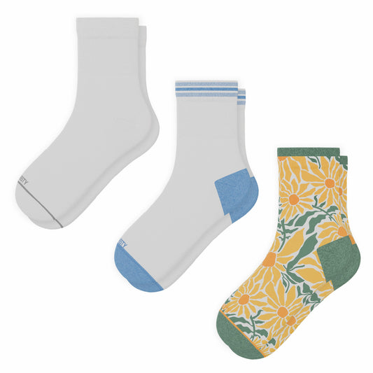 Shinesty Heel Hammock™ Quarter Crew Socks 3 Pack - Variety