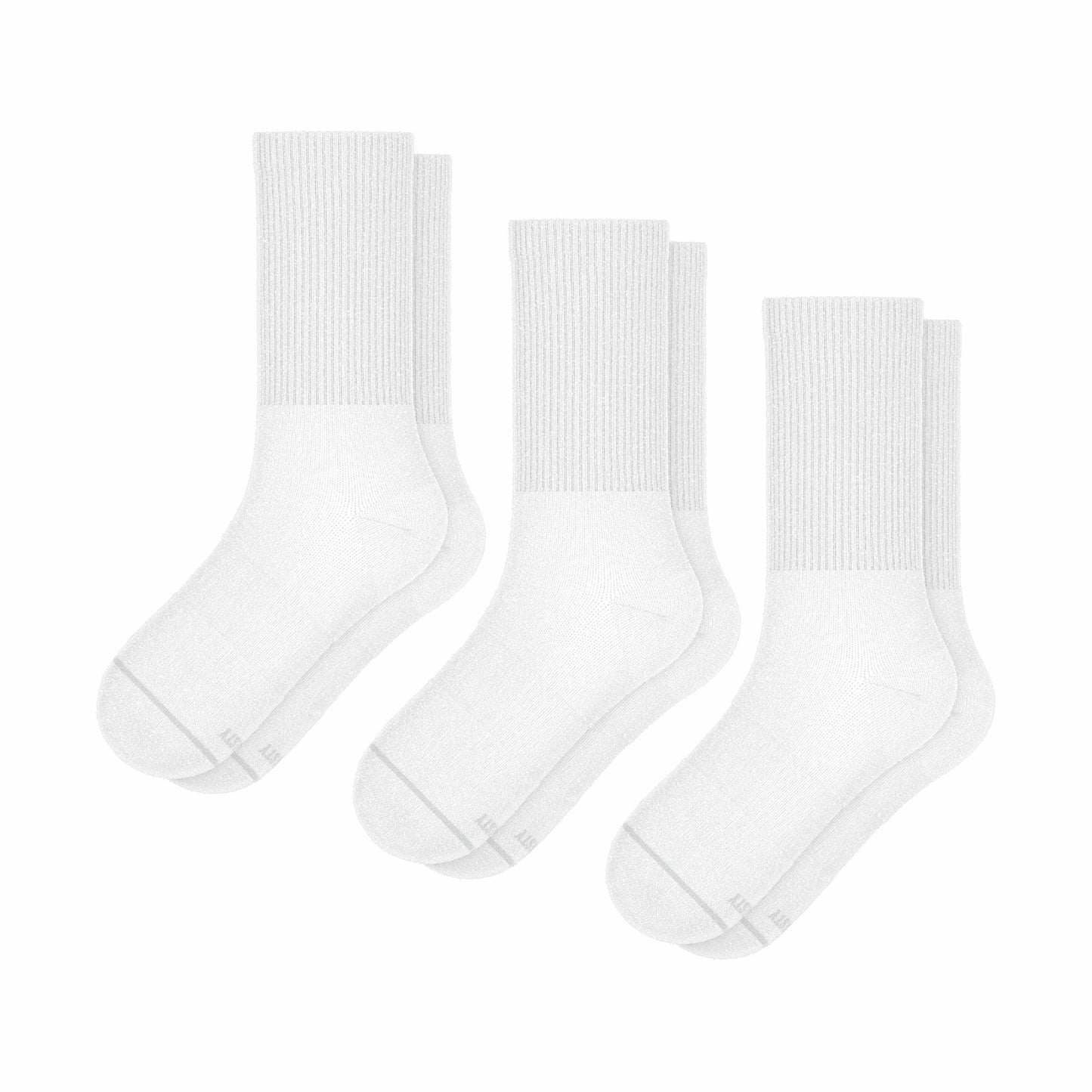 Shinesty Heel Hammock™ Super Stupid-Soft™ Crew Socks 3 Pack - White Military Complaint