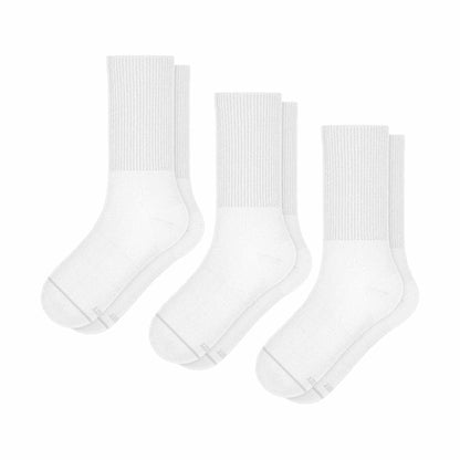Shinesty Heel Hammock™ Super Stupid-Soft™ Crew Socks 3 Pack - White Military Complaint
