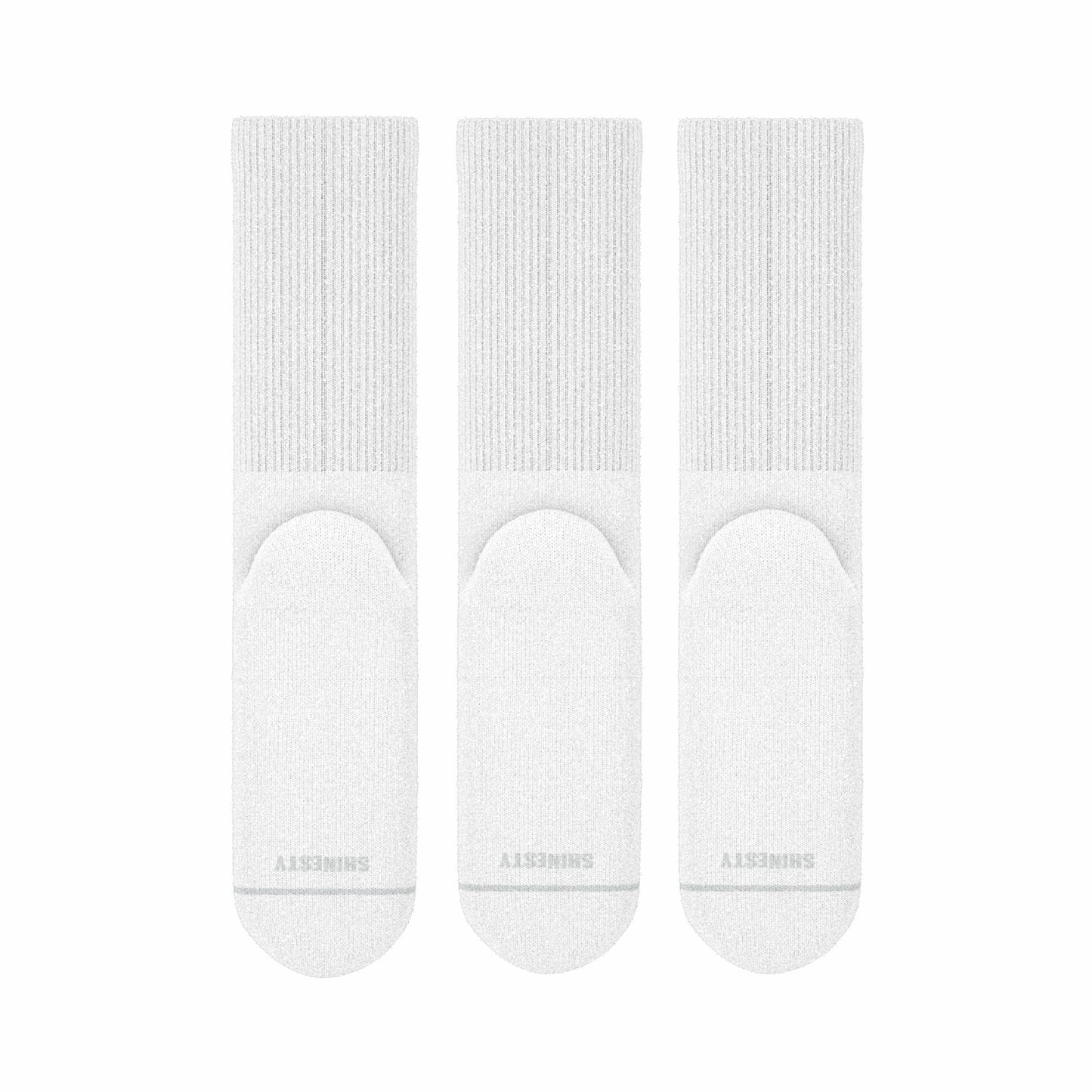 Shinesty Heel Hammock™ Super Stupid-Soft™ Crew Socks 3 Pack - White Military Complaint