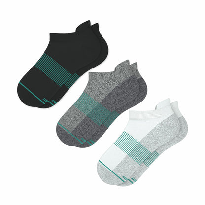 Shinesty Black Gray and White Heel Hammock™ Ankle Socks 3 Pack - The Staple