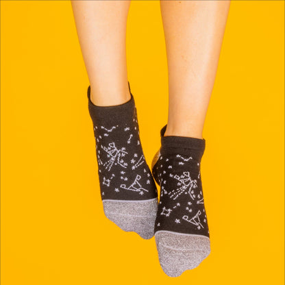 Shinesty Black Gray and White Heel Hammock™ Ankle Socks 3 Pack - The Staple